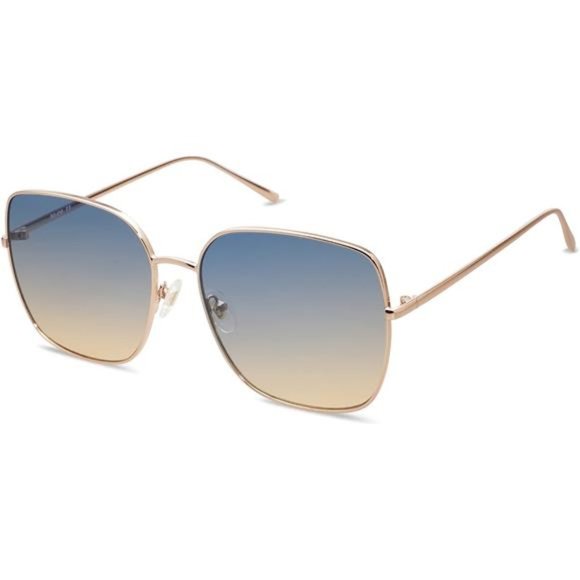 ☘️?Oversized Square Metal Frame Sunglasses for Women Men Flat Mirrored Lens main image 5